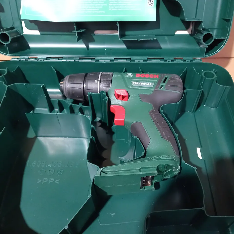 BOSCH 18V 1.5AH LI-ION CORDLESS COMBI DRILL PSB 1800 LI 2