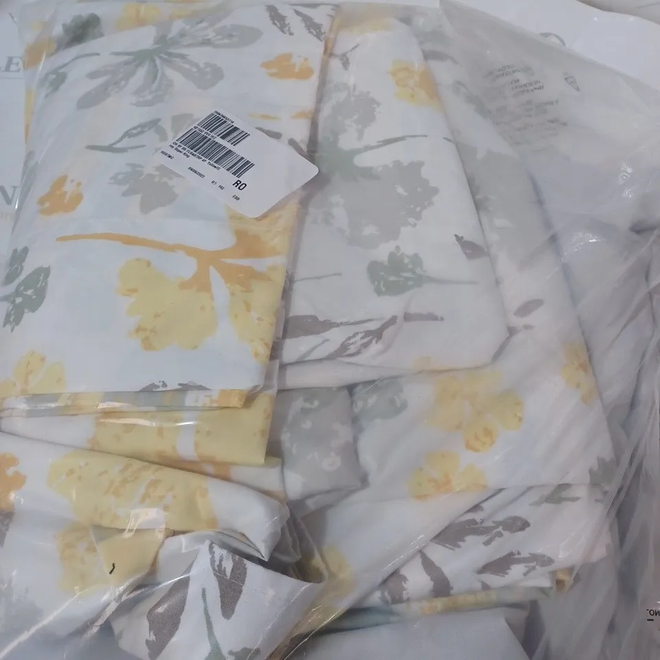 COZEE HOME SUPERSOFT DUVET SET YELLOW/GREY SUPER KING