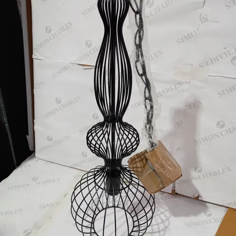 BOXED DESIGNER BLACK FRAME HANGING PENDANT