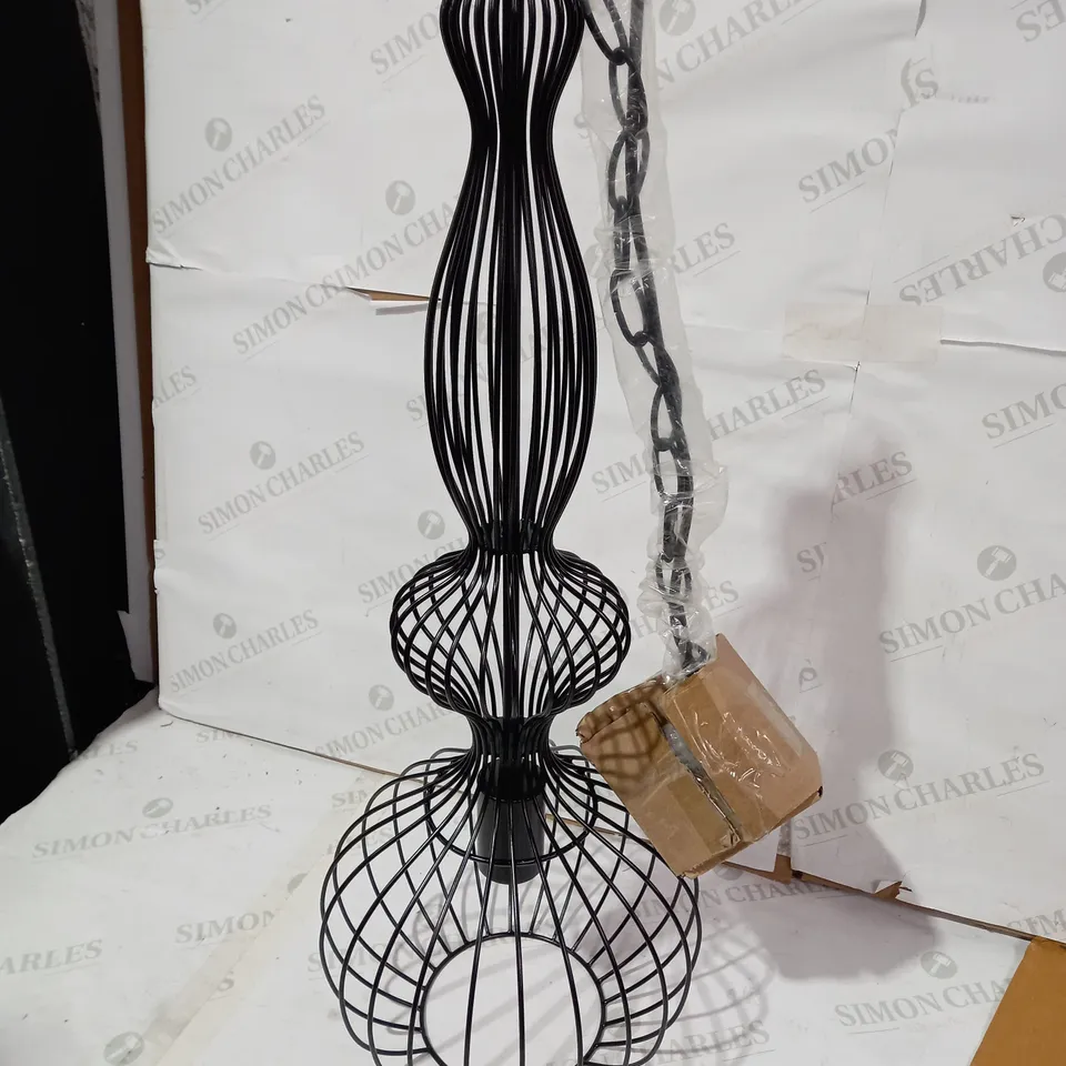 BOXED DESIGNER BLACK FRAME HANGING PENDANT