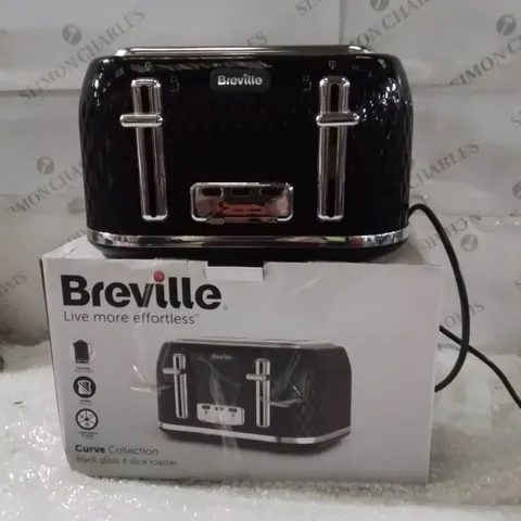 BREVILLE STYLISH 4 SLICE BLACK TOASTER