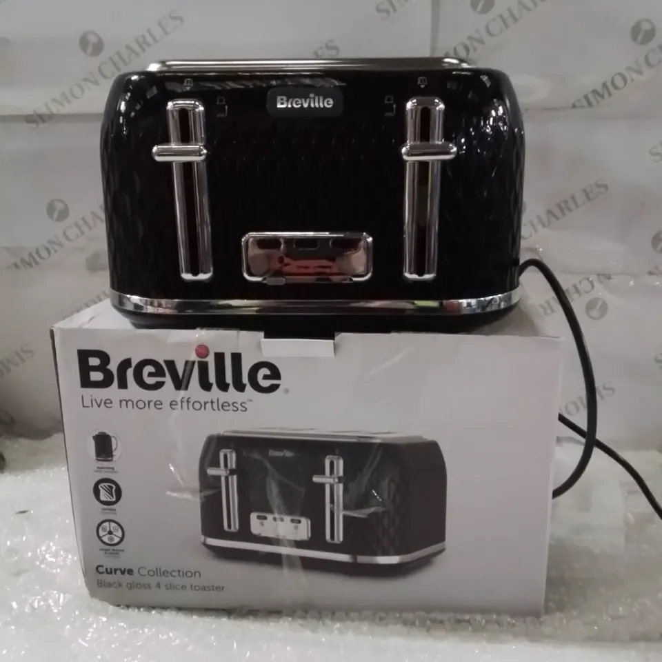 BREVILLE STYLISH 4 SLICE BLACK TOASTER