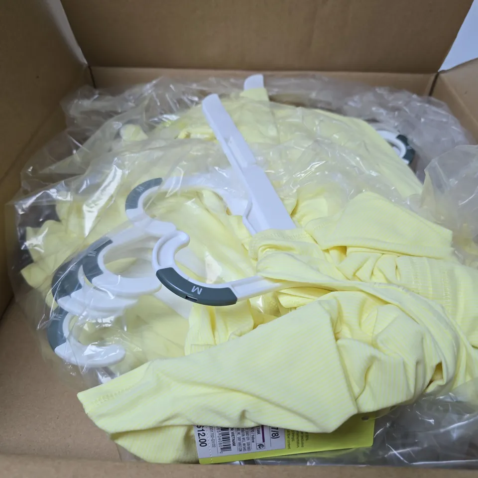 BOX OF APPROXIMATELY 12 X ALL IN MOTION YELLOW VEST TOP[ - SIZE CHILDS M 