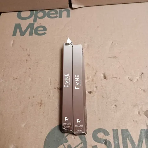 2 X FYNE ARTBEAUTY DEFYNED BROW PENCIL BOXED