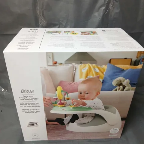 BOXED AND SEALED MAMAS & PAPAS BABY SNUG 2 STAGE FLOOR SUPPORT SEAT WITH PLAY TRAY