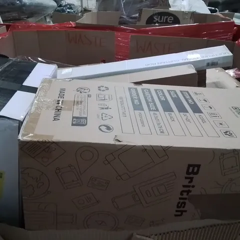 PALLET OF ASSORTED HOUSEHOLD GOODS AND PRODUCTS TO INCLUDE;SUITCASE,COUNTERTOP WATER UNIT,PHOTO FRAME