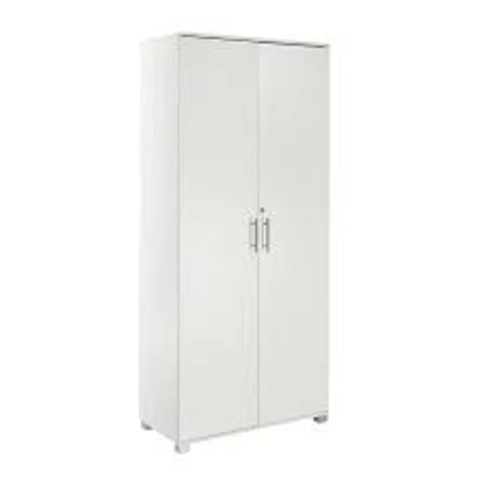 BOXED SD-IV08 WHITE 2 DOOR STORAGE CABINET WITH LOCKING DOORS 1800mm (2 BOXES)