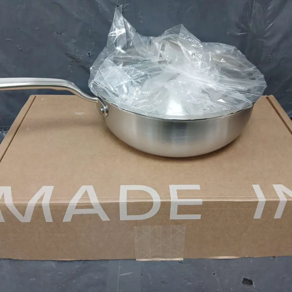 MADE IN COOKWARE STAINLESS STEEL PAN WITH LID 