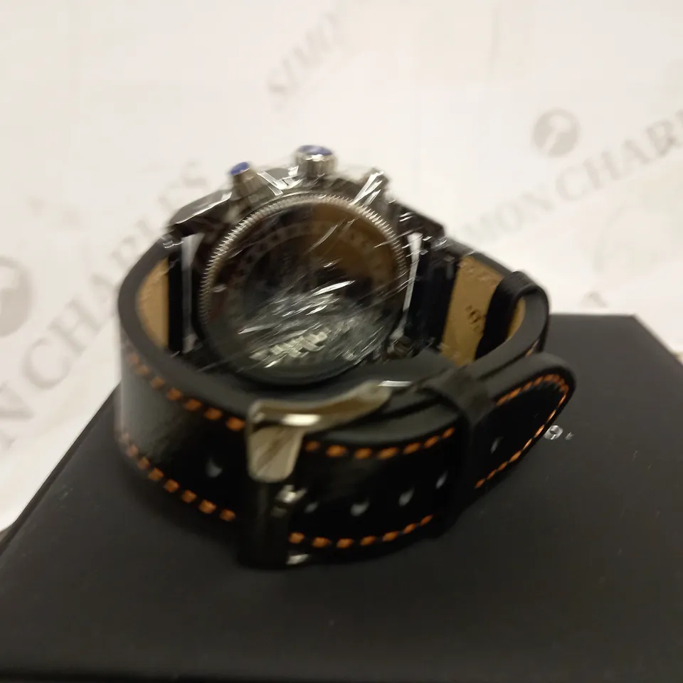 ZIHLMANN & CO CHRONOGRAPH STYLE LEATHER STRAP WATCH RRP £560