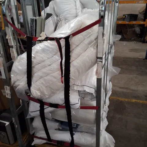 CAGE CONTAINING ASSORTED PILLOWS & BED SETS