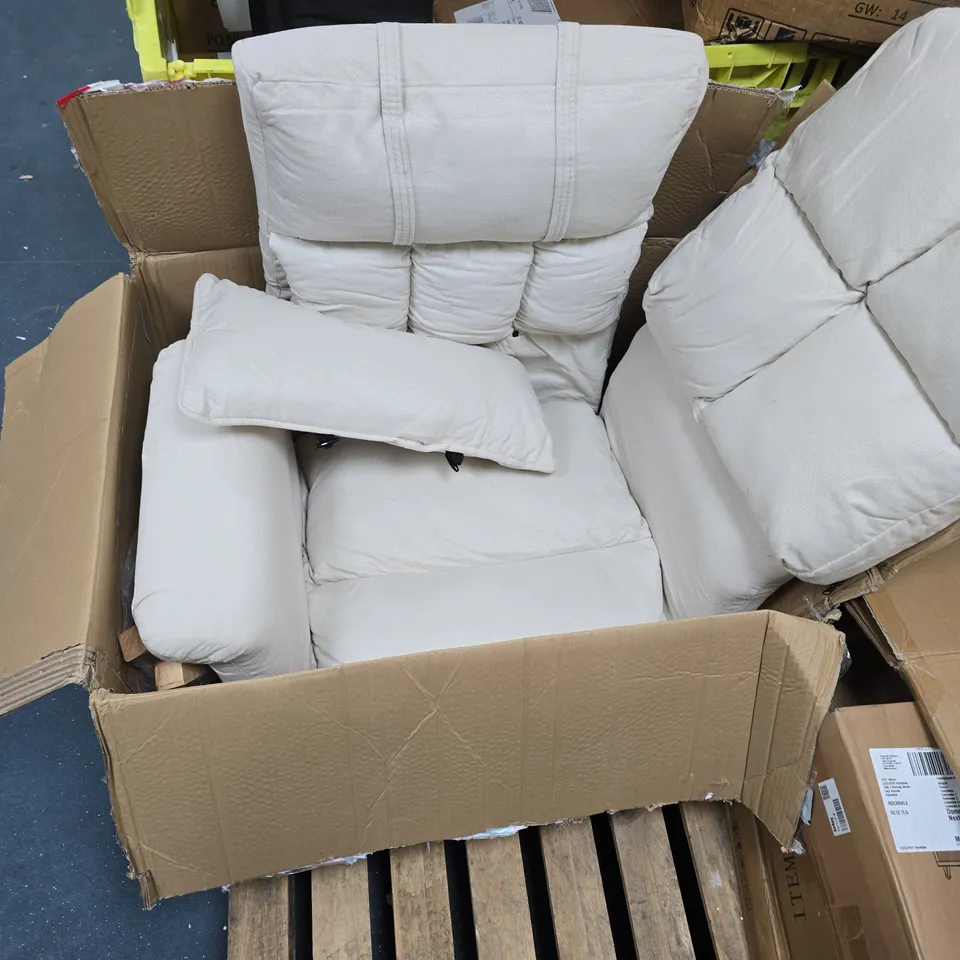 FLATPACKED SINGLE ARMCHAIR CREAM