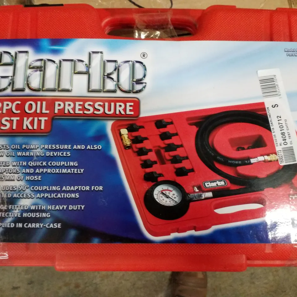 CLARKE CHT712 OIL PRESSURE TEST KIT