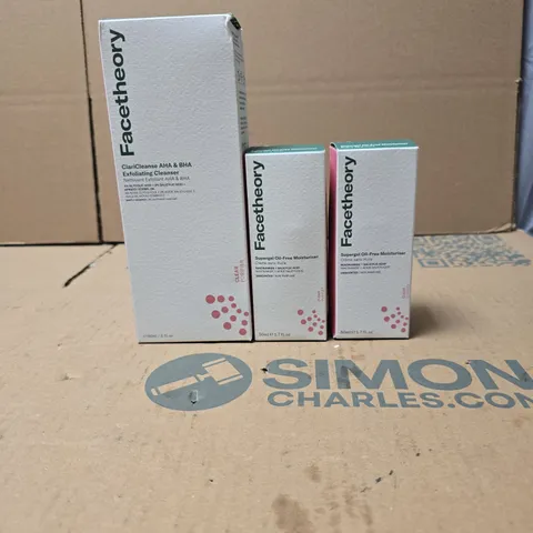3 X FACETHEORY ITEMS TO INCLUDE CLARICLEANSE AHA & BHA EXFOLIATING CLEANSER 150ML