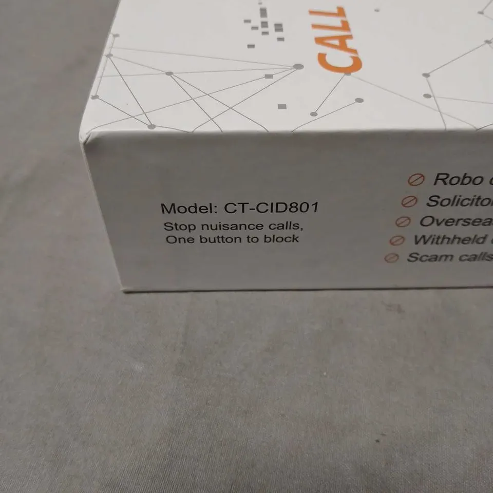 CALL BLOCKER CT-CID801 – STOP NUISANCE CALLS (BOXED)