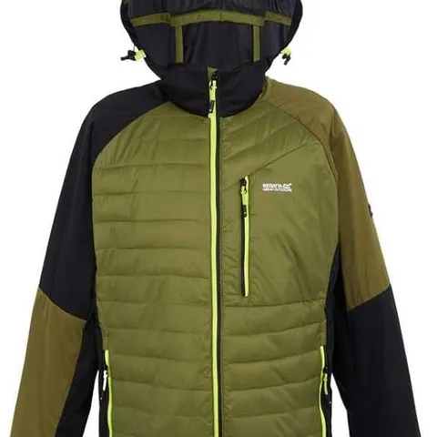 BRAND NEW REGATTA PRO HYBRID LIGHTWEIGHT FULL ZIP HOODED JACKET IN GREEN/BLACK SIZE MEDIUM
