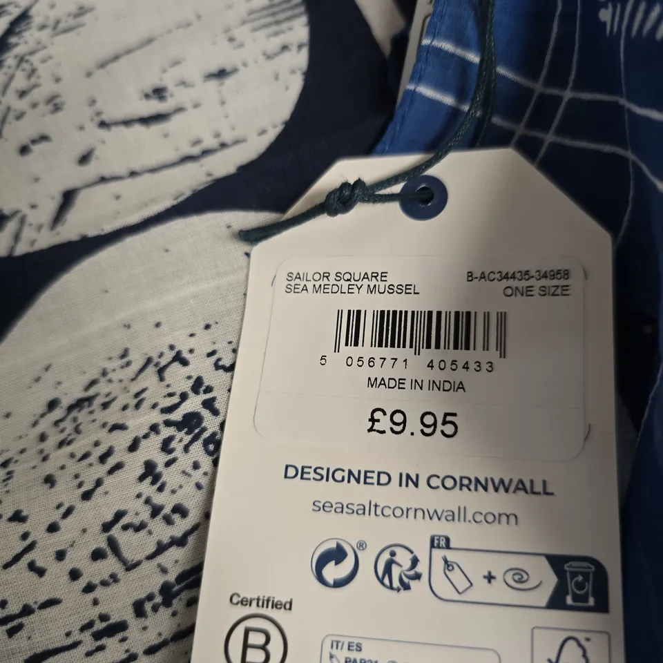 SEASALT CORNWALL SAILOR SQUARE SEA MEDLEY MUSSEL SCARF BANDANA 3 PACK – ONE SIZE 