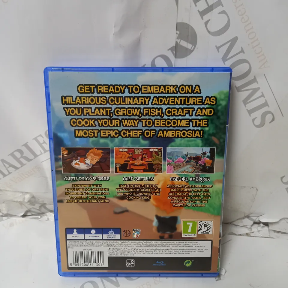 SEALED PLAYSTATION 4 EPIC CHEF VIDEO GAME 