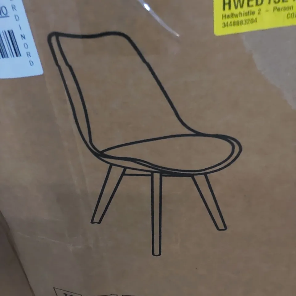 BOXED HALTWHISTLE SET OF 2 DINING CHAIRS - WHITE (1 BOX)