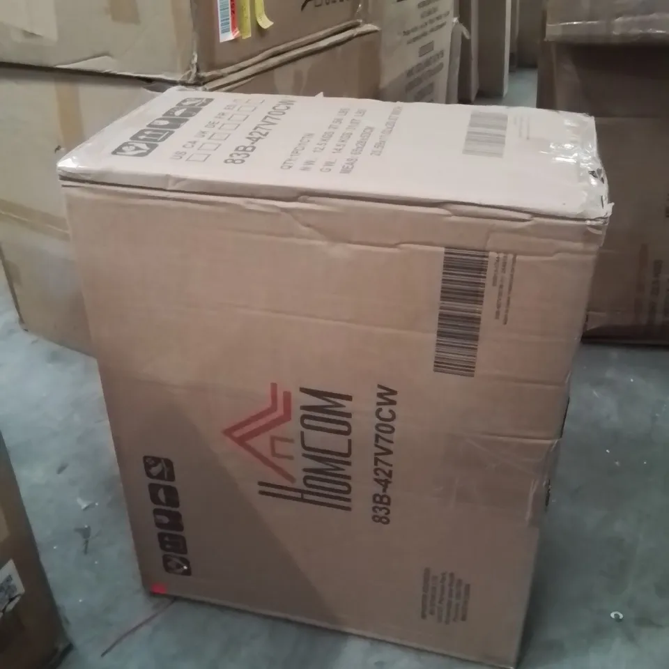 BOXED LINEN OFFICE CHAIR