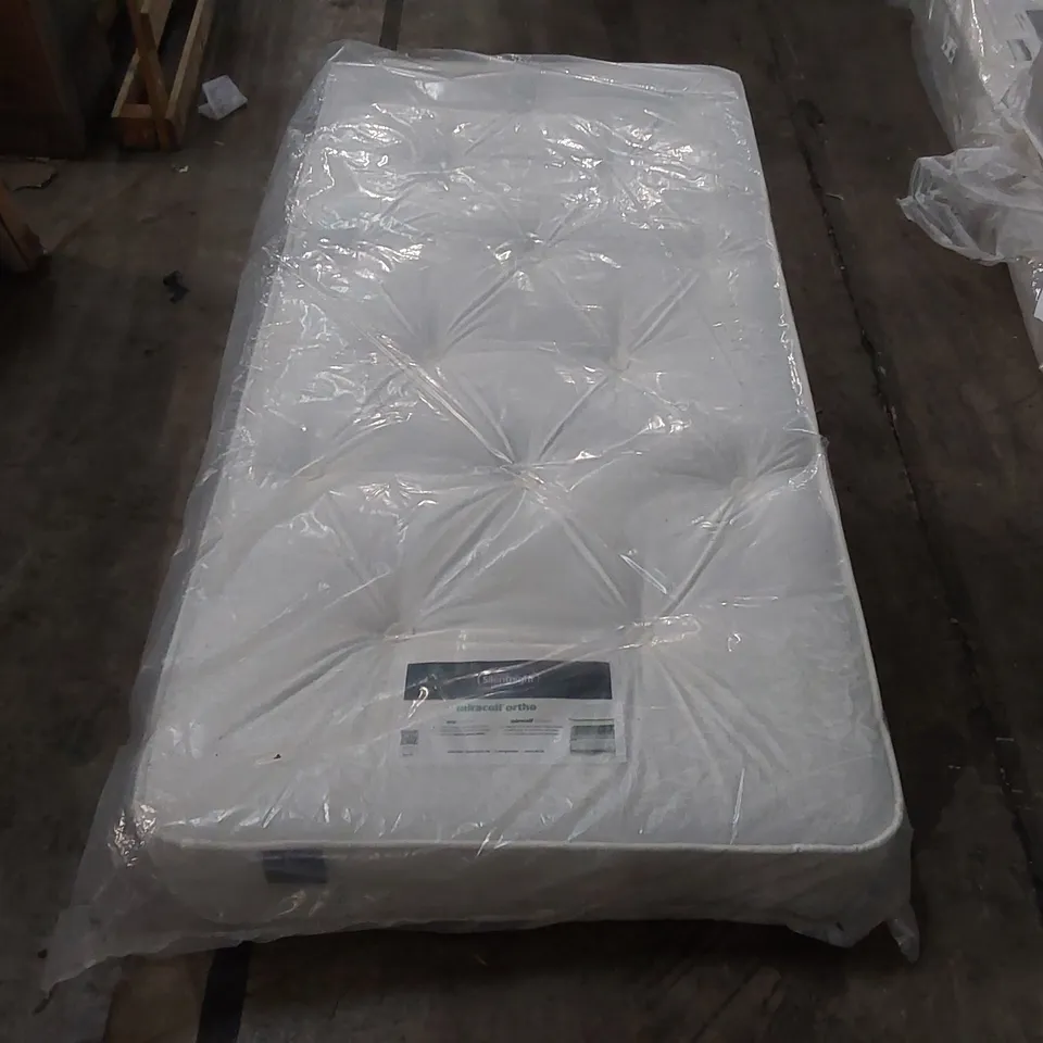 QUALITY BAGGED SILENTNIGHT MIRACOIL ORTHO 90CM SINGLE MATTRESS 