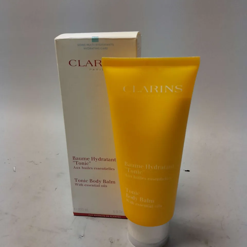 CLARINS PARIS MULTI HYDRATING CARE 200ML TONIC BODY BALM WITH ESSENTIAL OILS