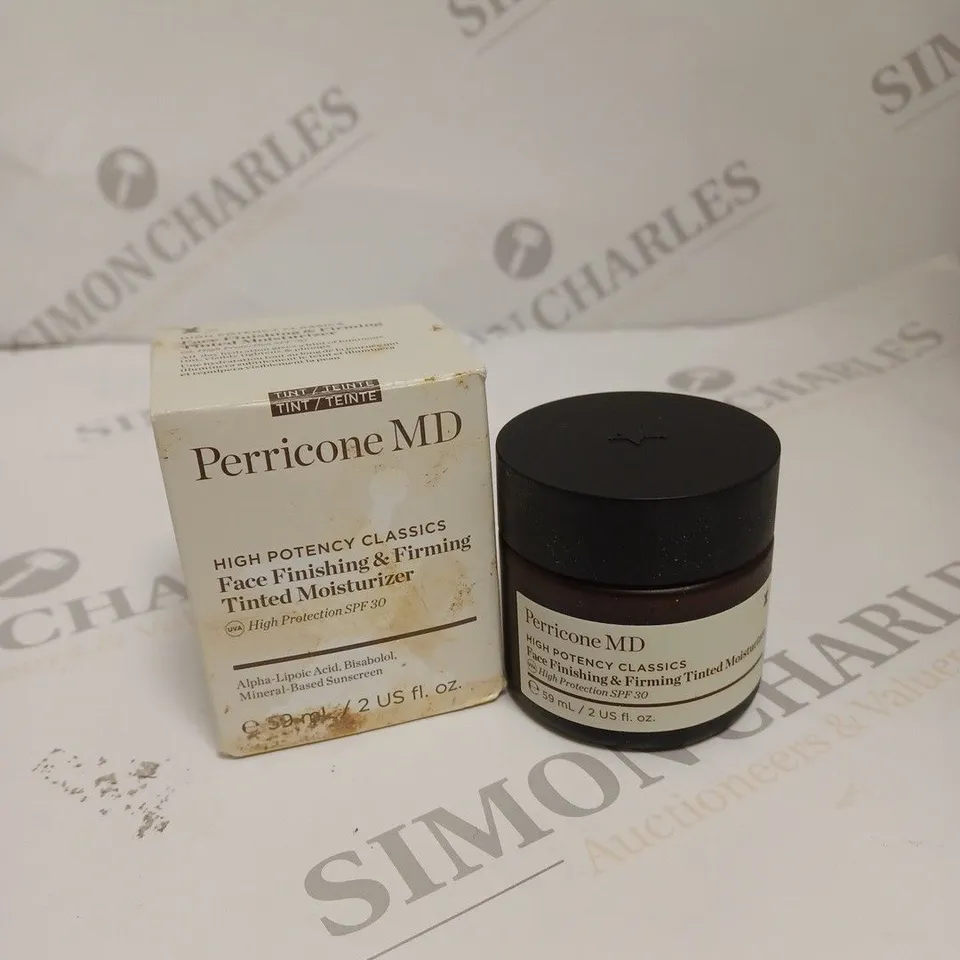 BOXED PERRICONE MD 2OZ HIGH POTENCY CLASSICS FACE FINISHING & FIRMING TINTED MOISTURISER 