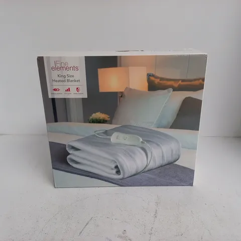BOXED FINE ELEMENTS KING SIZE HEATED BLANKET
