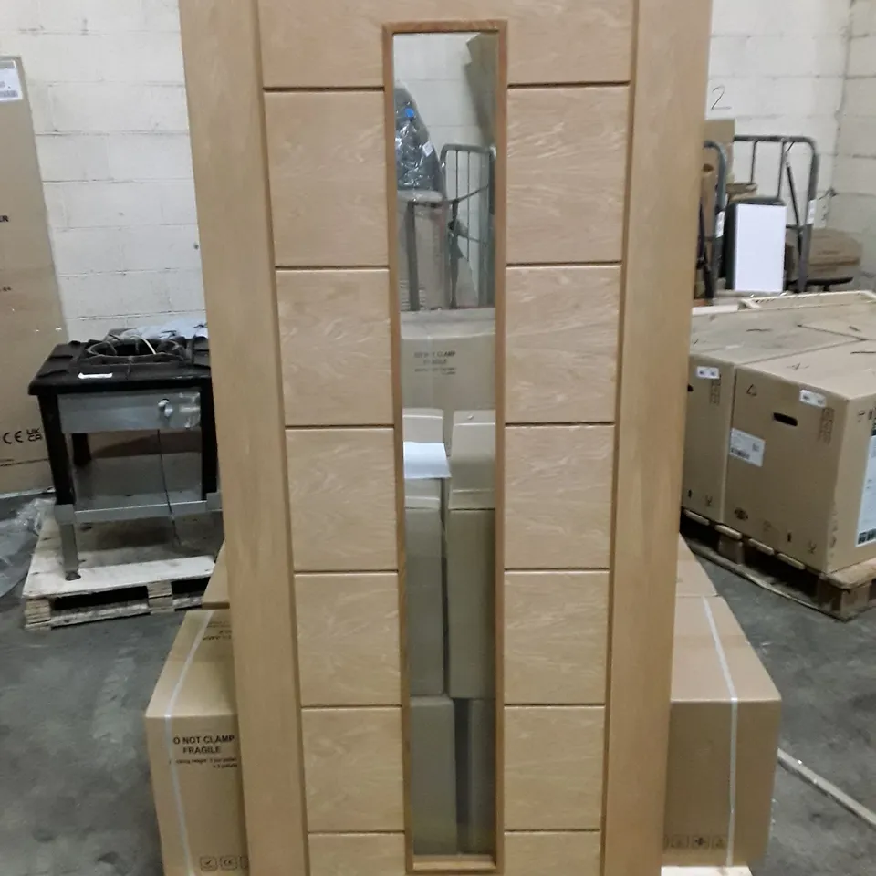 1 PANEL GLAZED OAK INTERNAL DOOR 1981×838×35MM