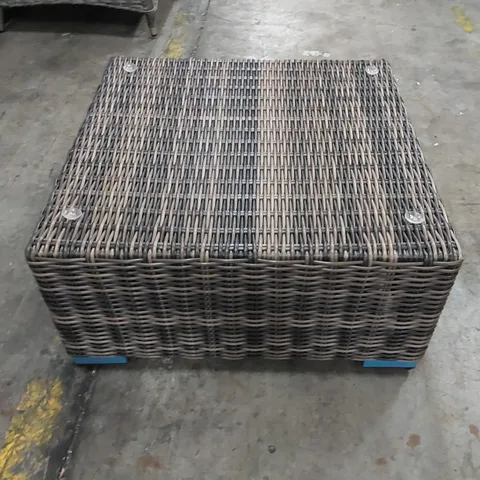 2 X ASSORTED WOVEN FOOTSTOOLS OR SIDE TABLES
