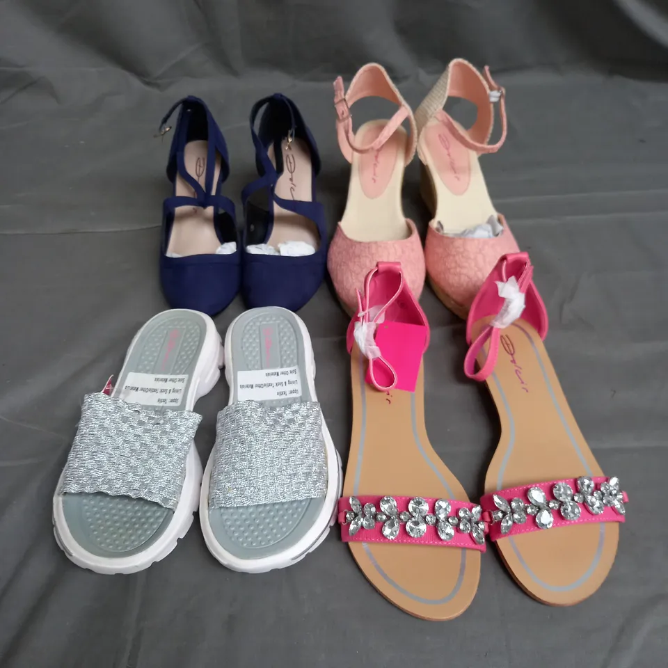 BOX OF 10 PAIRS OF ASSORTED SHOES IN VARIOUS STYLES, COLOURS AND SIZES