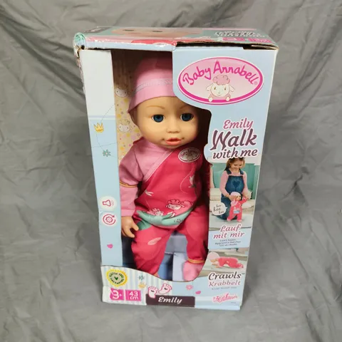 BABY ANNABELL EMILY WALK WITH ME DOLL 43CM