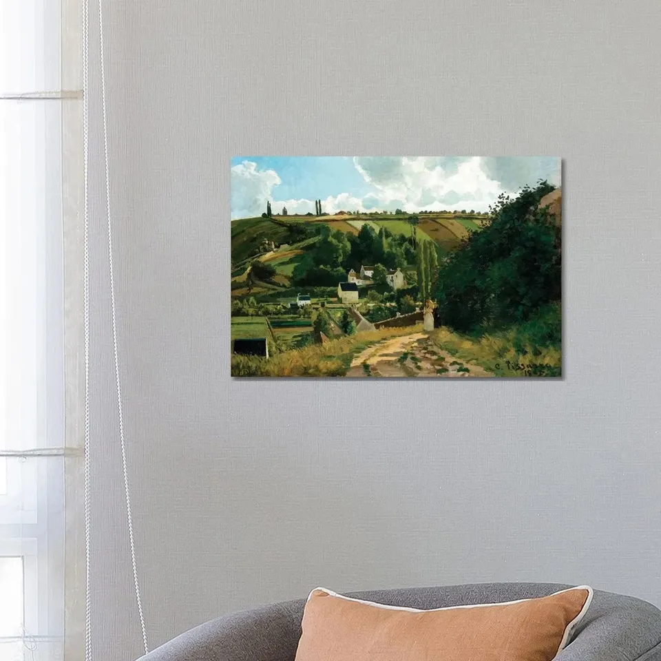 BOXED JALAIS, HILL, PONTOISE BY CAMILLE PISSARO - WRAPPED CANVAS PANORAMA 