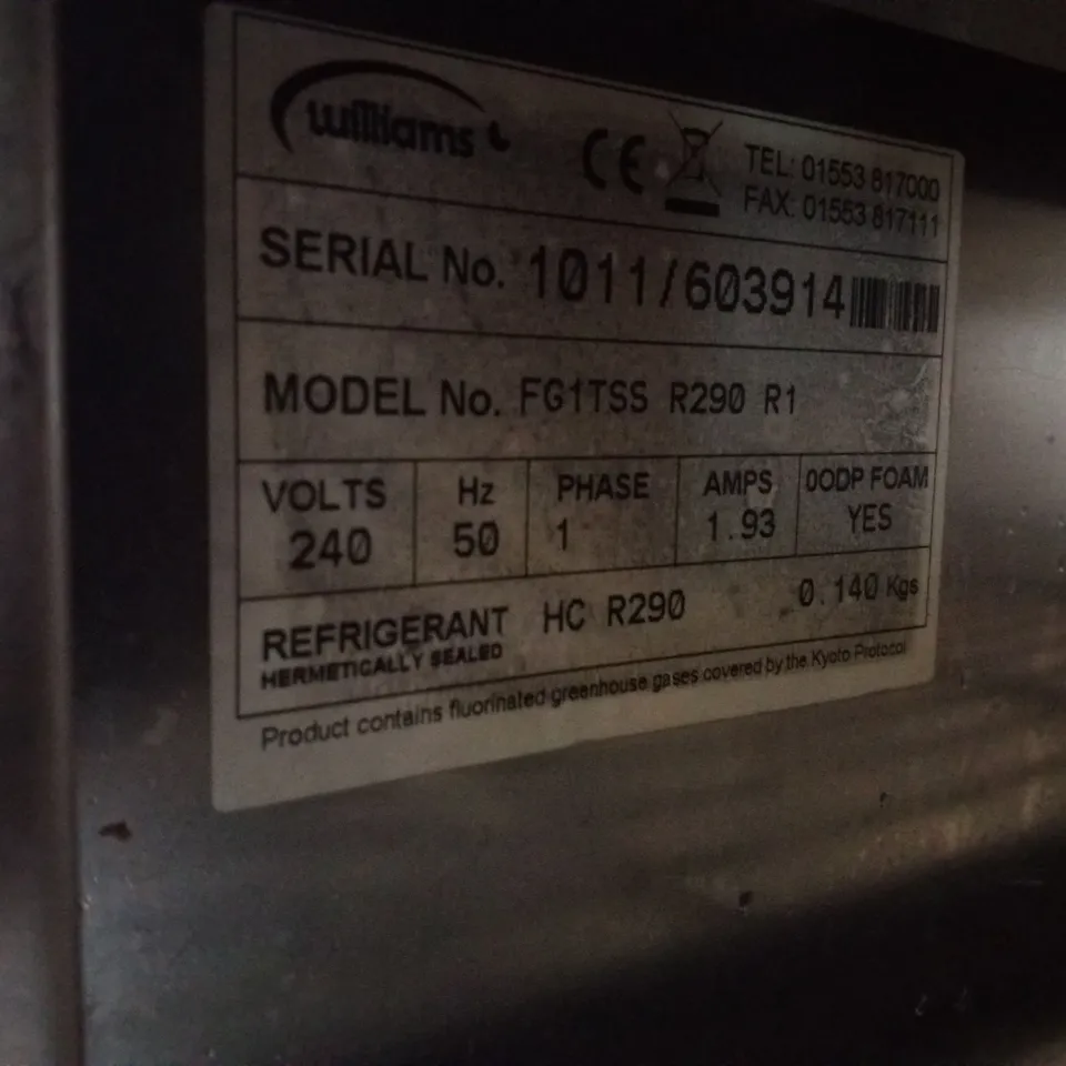 WILLIAMS FG1TSS UPRIGHT FRIDGE