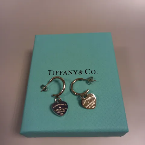 BOXED TIFFANY & CO HEART DROP EARRINGS
