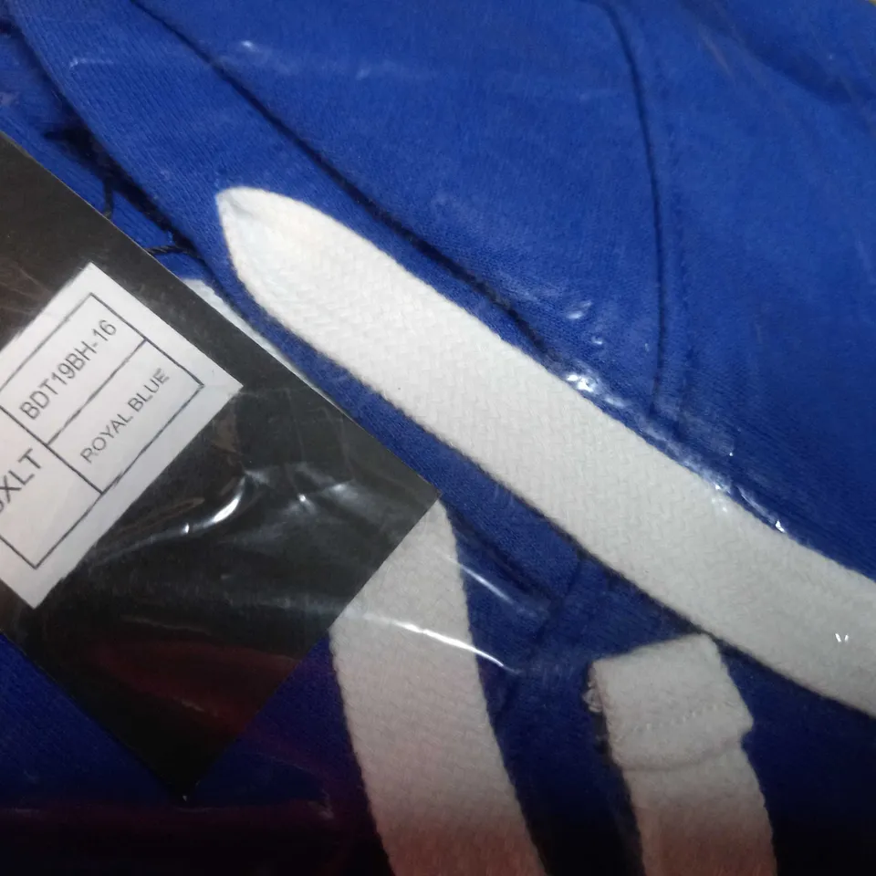 PACKAGED BIG DUDE ROYAL BLUE OVERHEAD HOODIE - 5XLT