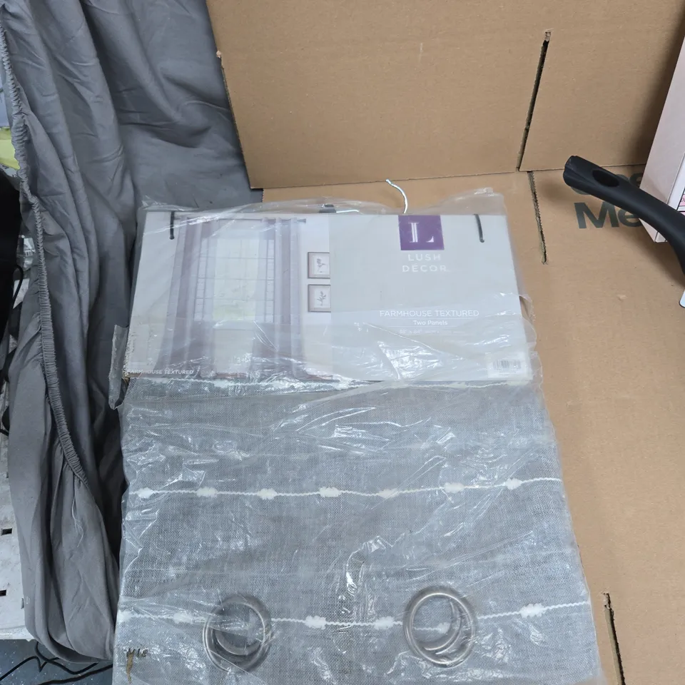 LUSH DECOR FARMHOUSE TEXTURED CURTAINS – TWO PANELS (38 X 84 IN EACH; 76 X 84 IN PAIR)