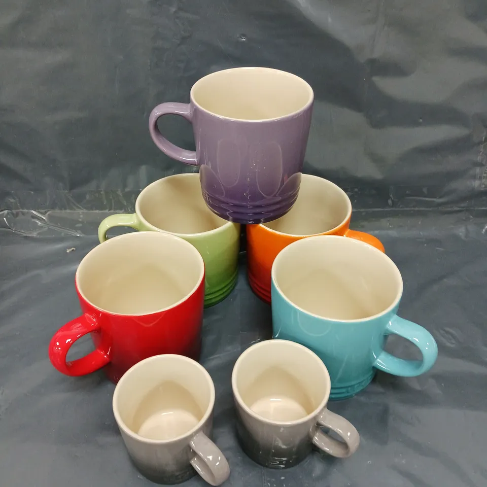 LE CREUSET STONEWARE MUGS SET - COLLECTION ONLY 