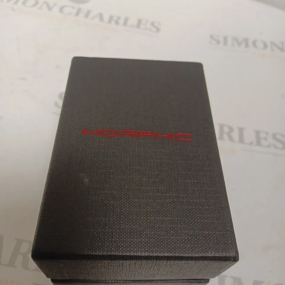 BOXED MORPHIC SILICONE STRAP SILVER WATCH 
