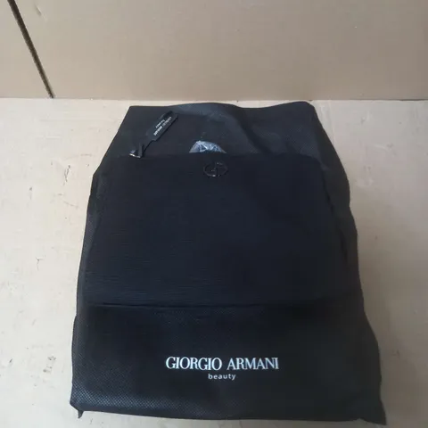 GIORGIO ARMANI BLACK PREMIUM ZIP POUCH 