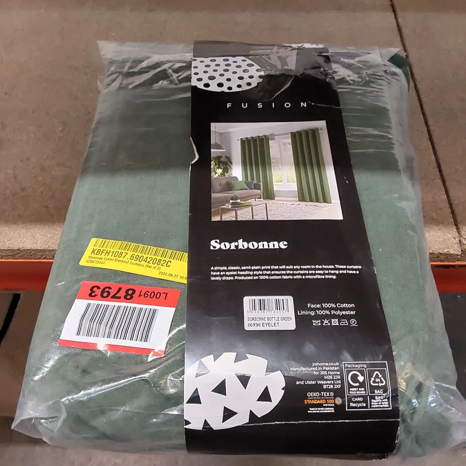 BAGGED MONTROSE EYELET BLACKOUT CURTAINS PAIR - 66 X 90" 