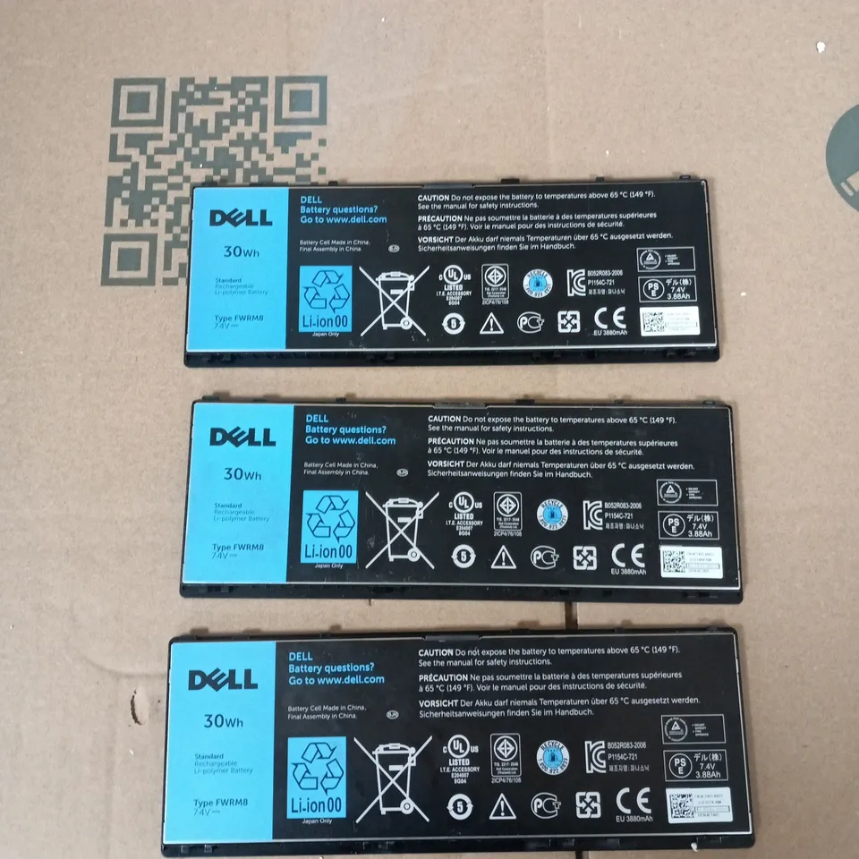 DELL LAPTOP BATTERY 30WH LI-ION 7.4V TYPE FWRM8 – PACK OF 3