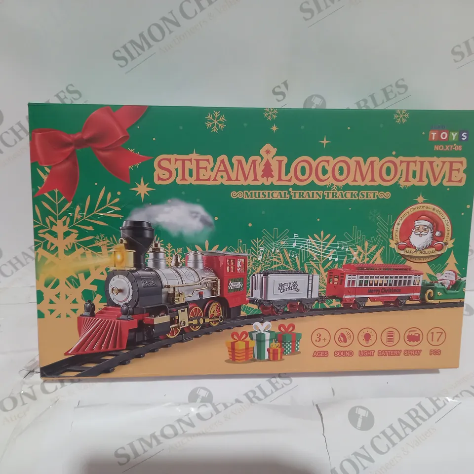 STEAM LOCOMOTIVE MUSICAL TRAIN TRACK SET 