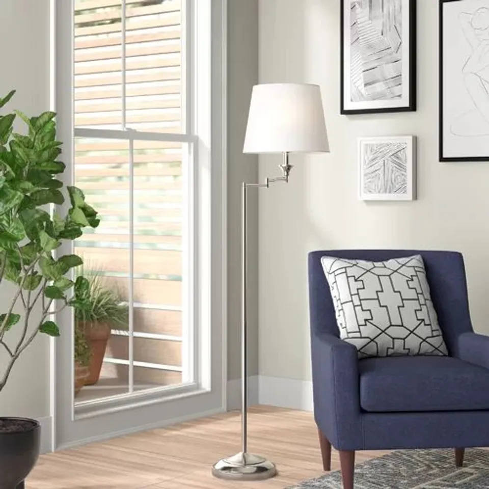 BOXED LETITA 148CM SWING ARM FLOOR LAMP