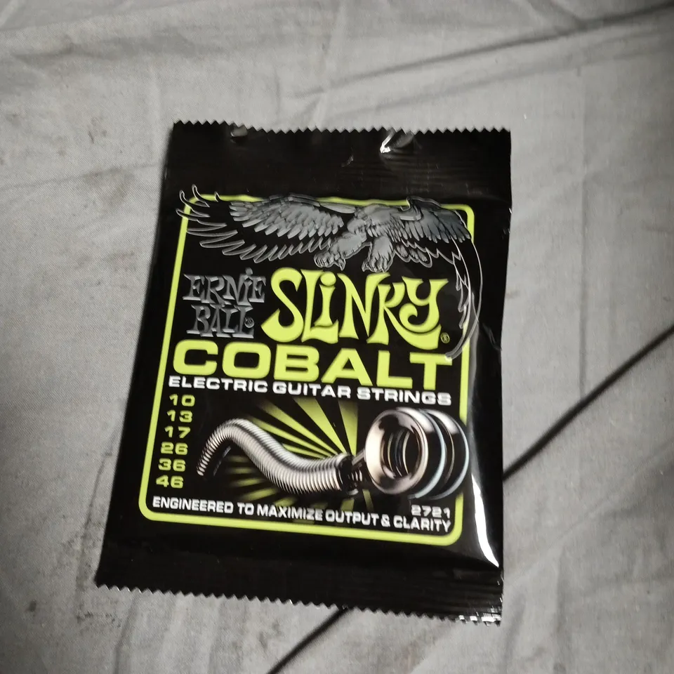 3 X ERNIE BALL SLINKY COBALT ELECTRIC GUITAR STRINGS – GAUGES .010–.046 (SEALED PACK)