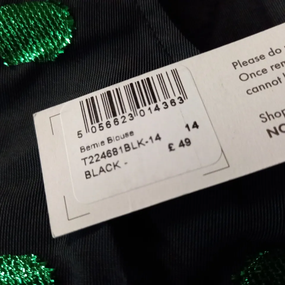 NOBODYS CHILD BERNIE BLOUSE IN BLACK - 14