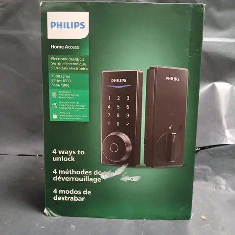 PHILIPS DDL210X-TH HOME ACCESS FINGERPRINT & KEYPAD DEADBOLT LOCK – MATTE BLACK (NEW IN BOX)