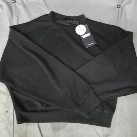 STRADIVARIUS LONG SLEEVE TOP IN BLACK SIZE LARGE