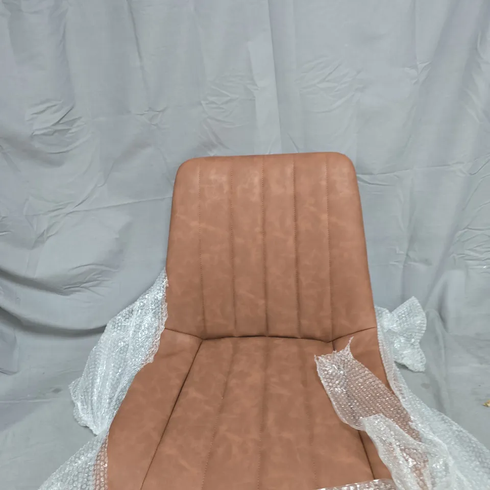 2X BOXED BROWN CHAIRS WITH BOLTS AND LEGS