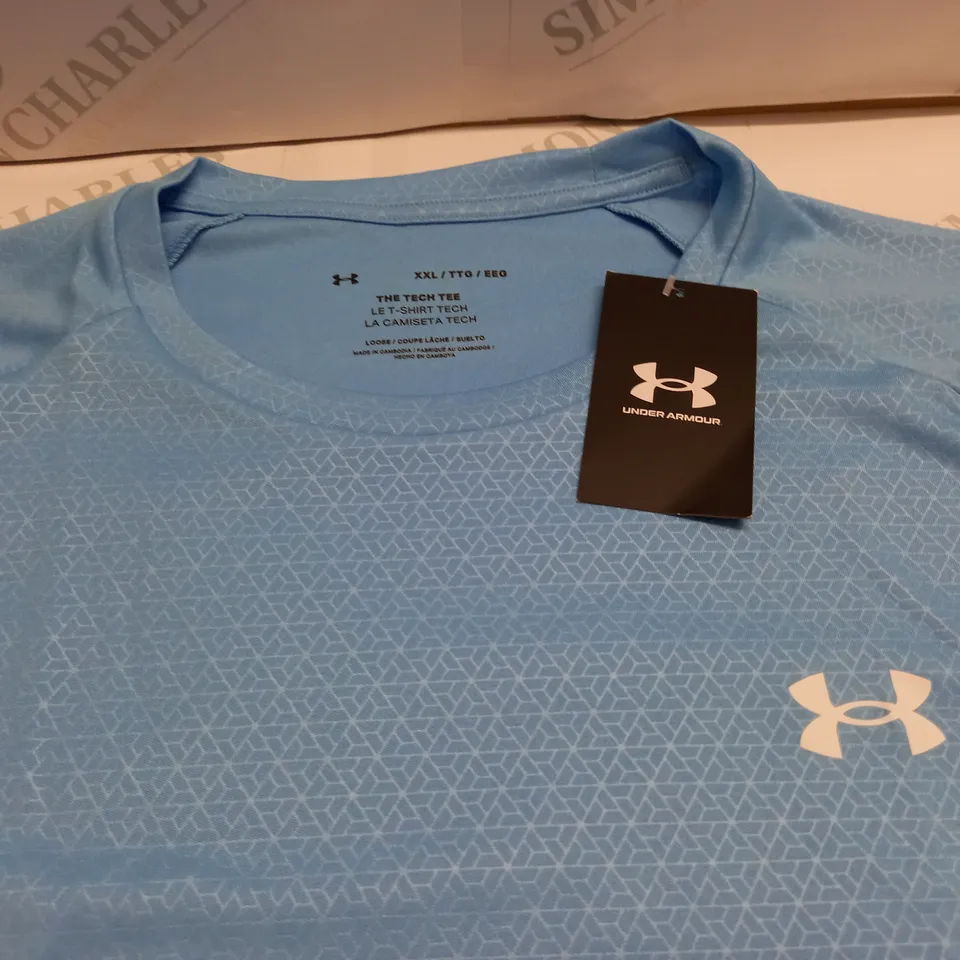 UNDER ARMOUR BLUE TECH TEE - XXL