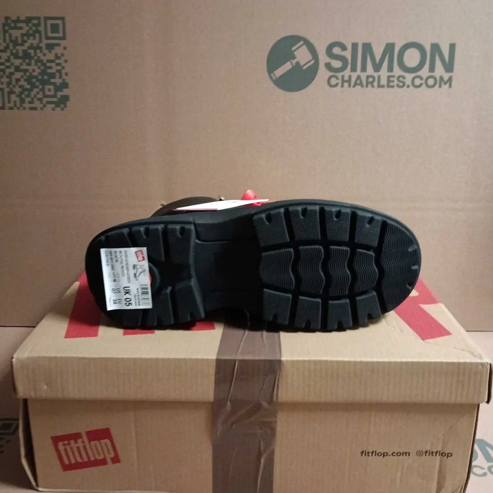 FITFLOP BLACK LEATHER HIKING BOOTS – WOMEN'S SIZE 5